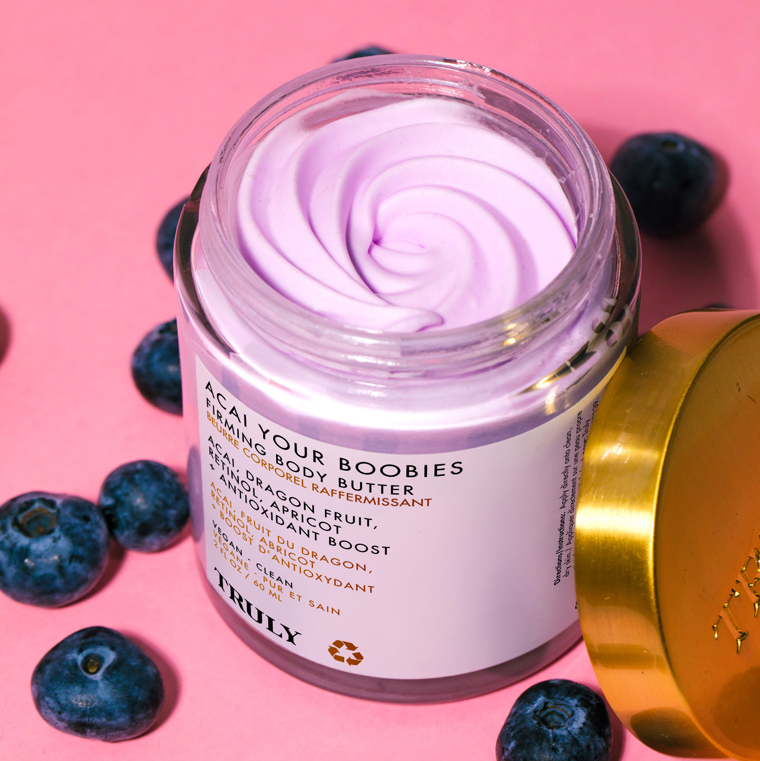 CREMA REAFIRMANTE  "AÇAÍ YOUR BOOBIES" PARA EL CUIDADO DEL BUSTO (CREMA BATIDA PARA CUERPO)
